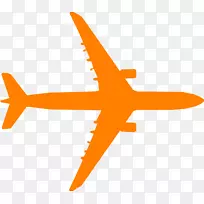 飞机轮廓画剪贴画-飞机