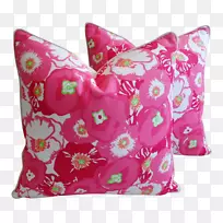 投掷枕头垫粉红色秋海棠-枕头