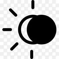 2017年8月21日日食电脑图标剪贴画符号