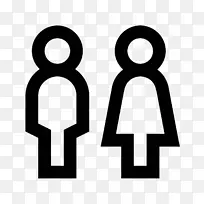 电脑图标性别符号-男女厕所