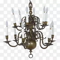 吊灯、巴洛克式烛台、青铜蜡烛-锻铁吊灯