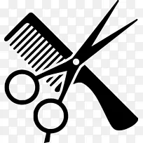 梳子美容院剪头发剪刀剪头发