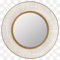 平板镜面圆餐具.圆形和圆形装饰