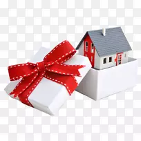 礼品摄影公司房地产版税-免费礼品包装
