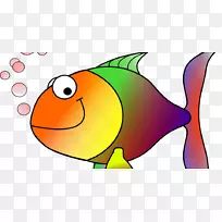 一条鱼，两条鱼，红色的鱼，蓝色的鱼夹艺术