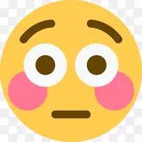 Emojipedia脸红生菜表情