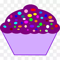 纸杯蛋糕电脑图标紫色剪贴画.紫色