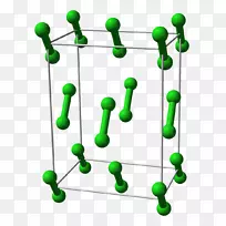氯等价物晶体结构球棒模型