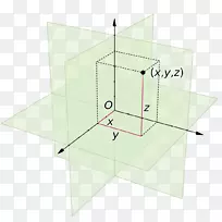 笛卡儿坐标系三维空间欧式空间三维矩形