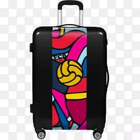 手提箱旅行行李带手提箱的旅行者