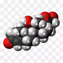 胆固醇甾体空间填充模型分子细胞膜