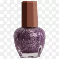 指甲油紫色美甲