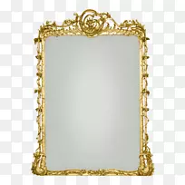 罗可可复兴画框镀金镜-精致镜子