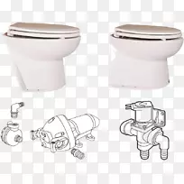 厕所和浴盆座浴室-冲水马桶