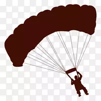 降落伞.飞机滑翔伞轮廓.滑翔伞