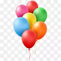 气球生日派对剪贴画-漂亮气球