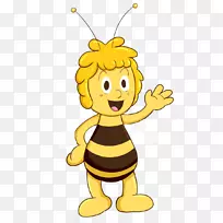 蜜蜂玛雅蜜蜂剪贴画-芋花