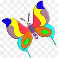 卡通紫色蝴蝶和飞蛾剪贴画.彩色蝴蝶机