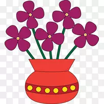 花瓶花夹艺术玻璃花瓶