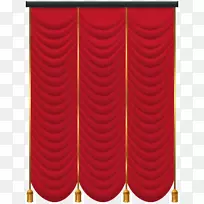 剧院窗帘和舞台窗帘百叶窗和窗帘前窗帘-节日红色窗帘