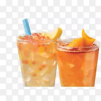 橙汁饮料哈维沃班格海风鸡尾酒装饰模糊肚脐-特殊的夏季饮料