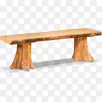 餐桌，餐室，长凳，原木家具，活边桌