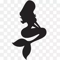 艾瑞尔美人鱼剪影王子美人鱼