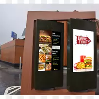 快餐店数字招牌广告直通汉堡菜单最佳食品菜单