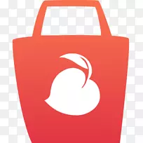 品牌购物袋和手推车-桃子