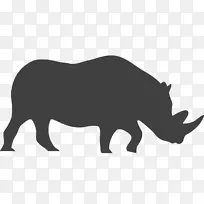 犀牛电脑图标濒危物种犀牛