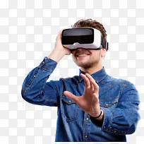 虚拟现实耳机虚拟三星齿轮VR Oculus裂缝-虚拟现实