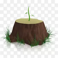 动画表现树桩剪贴画树桩