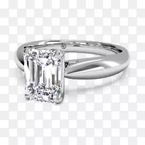 钻石切割订婚戒指结婚戒指-纸牌戒指