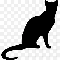 猫画小猫剪贴画-猫坐在椅子上