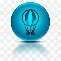 热气球电脑图标杯玻璃气球