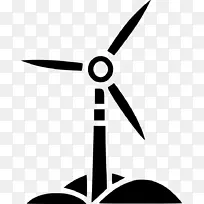 风车电脑图标风力涡轮机电力