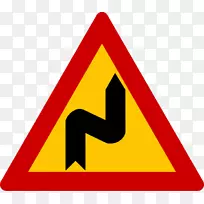 交通标志道路海等边三角路