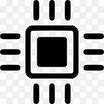 计算机图标集成电路芯片符号