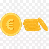 欧元硬币剪辑艺术-硬币
