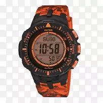 普罗崔克卡西欧手表g-冲击硬式太阳能手表