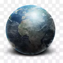 地球计算机图标行星剪贴画-太空铝