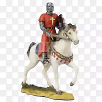 骑士马雕像十字军骑兵-骑士