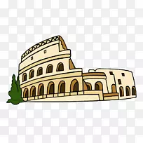 古罗马竞技场马戏团西罗马帝国大瀑布剪贴画-罗马竞技场