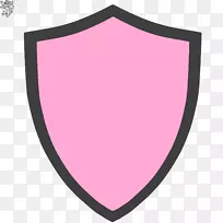 粉色盾牌剪贴画