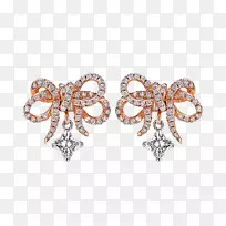耳环体珠宝钻石字体娇嫩的花瓣