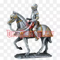 中世纪骑士马西班牙骑士马雕像-骑士马