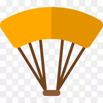 滑翔伞运动电脑图标降落伞