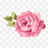 花园玫瑰粉色破旧别致剪贴画设计