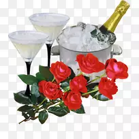 花园玫瑰，酒杯，切花，花卉设计.花卉