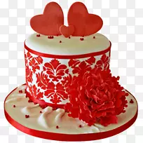 奶油牛肝酱结婚蛋糕红天鹅绒蛋糕生日蛋糕-婚礼蛋糕